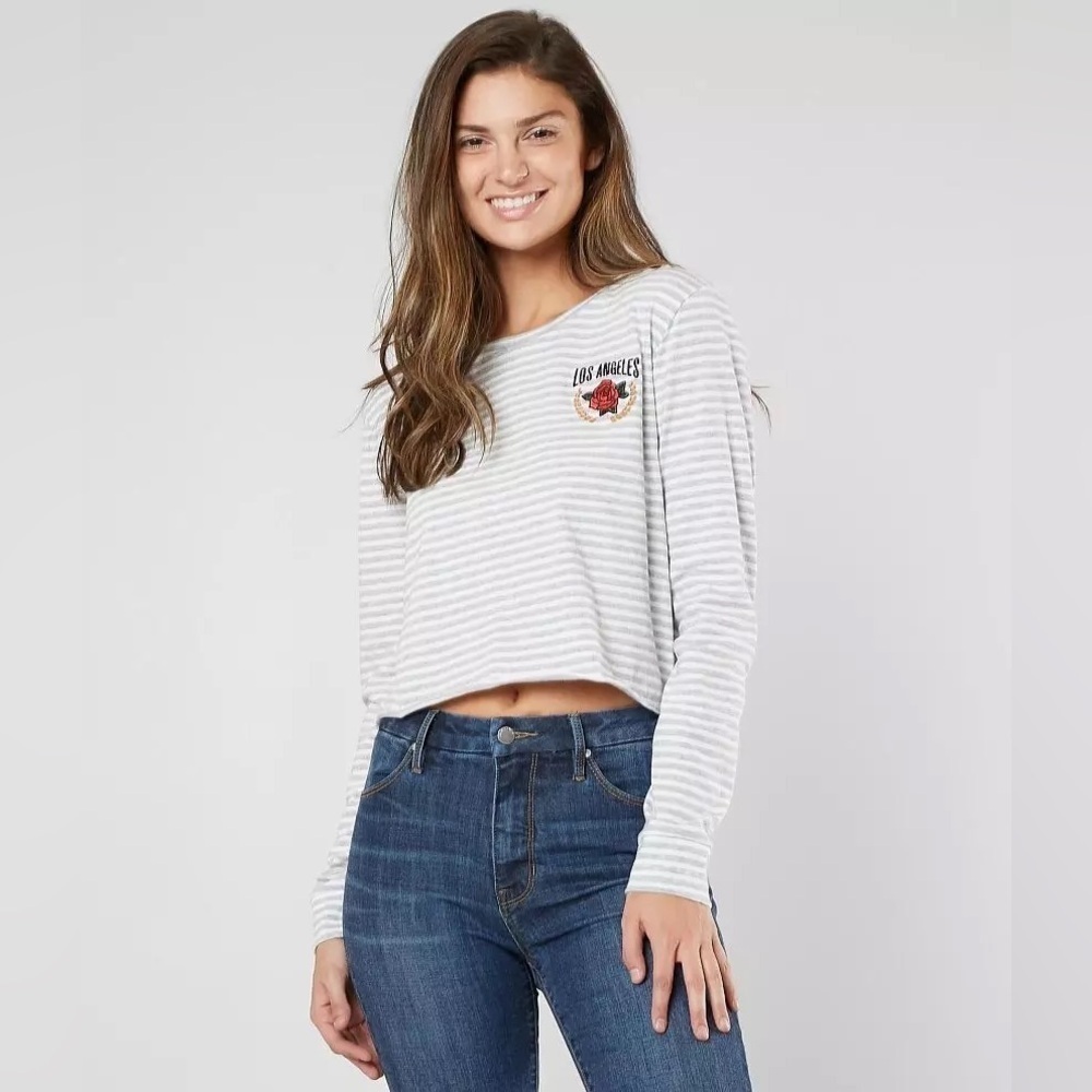 KENDALL + KYLIE Los Angeles striped long sleeve top